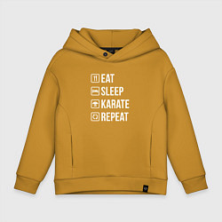 Детское худи оверсайз Еда сон карате повторять