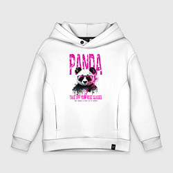 Детское худи оверсайз Панда и розовые очки