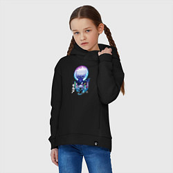 Толстовка оверсайз детская Киллуа Hunter Hunter, цвет: черный — фото 2