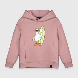 Детское худи оверсайз Гусь серфингист в очках