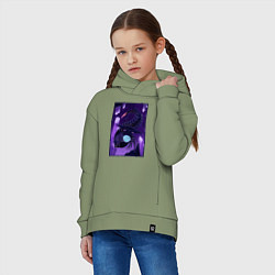 Толстовка оверсайз детская Subnautica подводный монстр, цвет: авокадо — фото 2