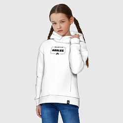 Толстовка оверсайз детская Roblox gaming champion: рамка с лого и джойстиком, цвет: белый — фото 2