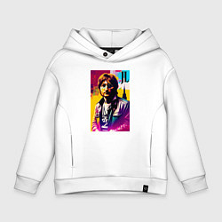 Толстовка оверсайз детская John Lennon - world legend, цвет: белый