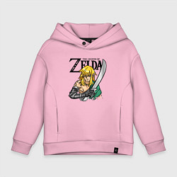 Толстовка оверсайз детская The Legend of Zelda - Tears of the Kingdom, цвет: светло-розовый
