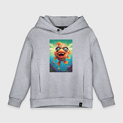 Детское худи оверсайз Карп в солнечных очках