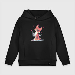 Детское худи оверсайз Лис кривляется