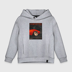 Детское худи оверсайз Обложка журнала Chevrolet Corvette C3