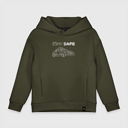 Детское худи оверсайз Stay safe white