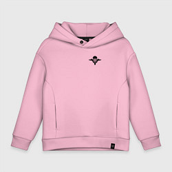 Толстовка оверсайз детская ВДВ символ логотип, цвет: светло-розовый