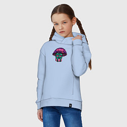 Толстовка оверсайз детская MF Doom mushroom, цвет: мягкое небо — фото 2