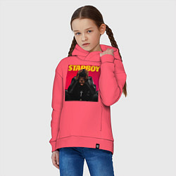 Толстовка оверсайз детская The hills, цвет: коралловый — фото 2