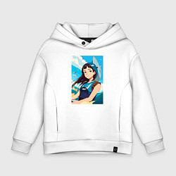 Детское худи оверсайз Девочка и океан