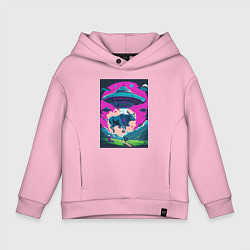 Детское худи оверсайз Похищение коровы пришельцами