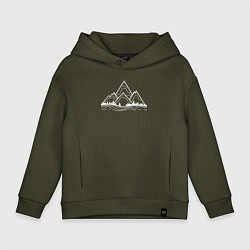 Детское худи оверсайз Лес и горы