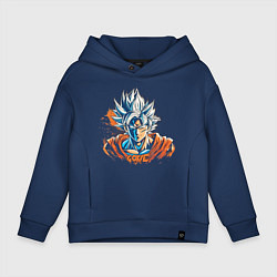 Толстовка оверсайз детская Goku, цвет: тёмно-синий