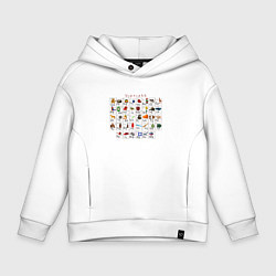 Толстовка оверсайз детская Армения моя Букварь, цвет: белый