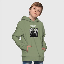Толстовка оверсайз детская Depeche Mode World Violation Tour Band, цвет: авокадо — фото 2