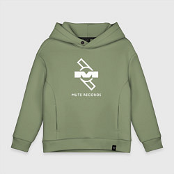 Толстовка оверсайз детская Depeche Mode Mute Records Logo, цвет: авокадо