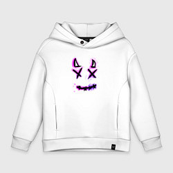 Толстовка оверсайз детская Dev1l, цвет: белый