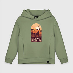 Толстовка оверсайз детская Kenya, цвет: авокадо