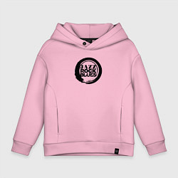 Толстовка оверсайз детская Jazz rock blues 1, цвет: светло-розовый