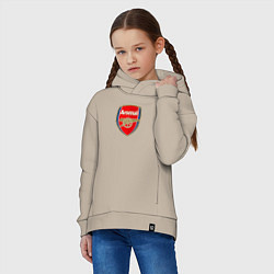 Толстовка оверсайз детская Arsenal fc sport, цвет: миндальный — фото 2