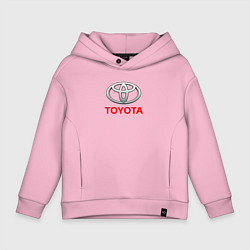 Толстовка оверсайз детская Toyota sport auto brend, цвет: светло-розовый