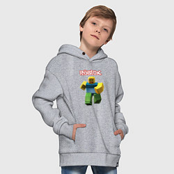 Толстовка оверсайз детская Roblox бегущий персонаж, цвет: меланж — фото 2