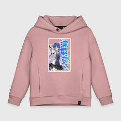 Детское худи оверсайз Рокси Мигурдия - синие иероглифы