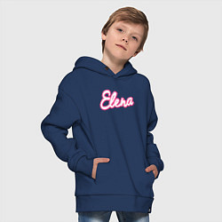 Толстовка оверсайз детская Елена в стиле Барби - обьемный шрифт, цвет: тёмно-синий — фото 2