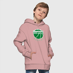 Толстовка оверсайз детская Boston champions, цвет: пыльно-розовый — фото 2