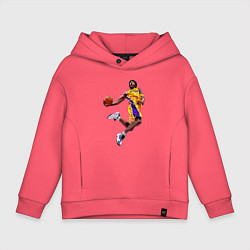 Толстовка оверсайз детская Kobe Bryant dunk, цвет: коралловый