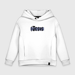 Толстовка оверсайз детская Depeche Mode - personal jesus logo, цвет: белый