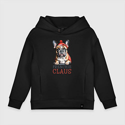 Детское худи оверсайз Французский новогодний бульдог