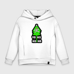 Толстовка оверсайз детская Пиратский новый год, цвет: белый