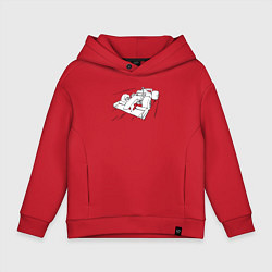 Толстовка оверсайз детская Формула-1, цвет: красный