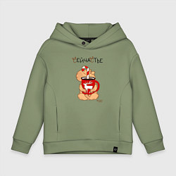 Детское худи оверсайз Капибара и кружка кофе: сейчастье