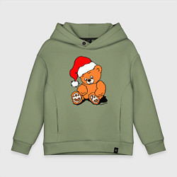 Детское худи оверсайз Плюшевый медведь в колпаке