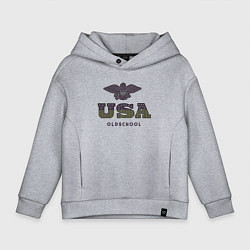 Толстовка оверсайз детская USA Oldschool, цвет: меланж