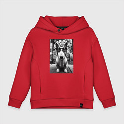 Детское худи оверсайз Булли у стены с граффити