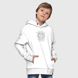 Толстовка оверсайз детская Бесстрашный самурай, цвет: белый — фото 2
