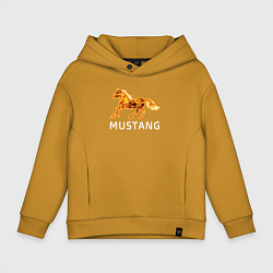 Толстовка оверсайз детская Mustang firely art, цвет: горчичный