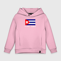 Толстовка оверсайз детская Free Cuba, цвет: светло-розовый