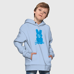 Толстовка оверсайз детская Blue bunny, цвет: мягкое небо — фото 2
