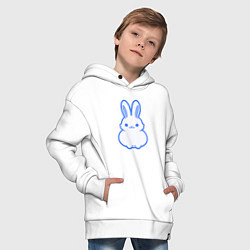 Толстовка оверсайз детская White bunny, цвет: белый — фото 2