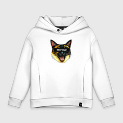 Детское худи оверсайз Кот meow стикер