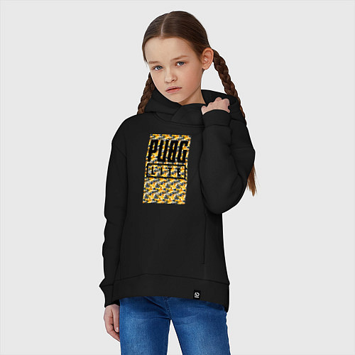 Детское худи оверсайз Pabg жёлтый милитари / Черный – фото 3