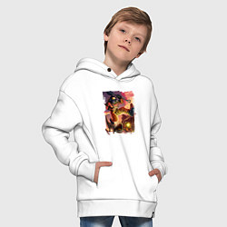 Толстовка оверсайз детская Lethal Сompany: Running Fugu, цвет: белый — фото 2