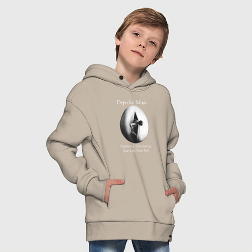 Детское худи оверсайз Depeche Mode - New Life / Миндальный – фото 4