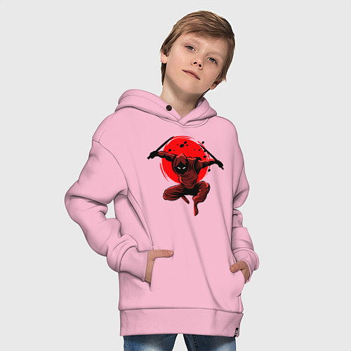 Детское худи оверсайз Ninja / Светло-розовый – фото 4